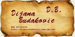 Dijana Budaković vizit kartica